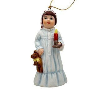 Vintage Reco Sandra Kuck "Timothy" Porcelain Christmas Ornament 1991